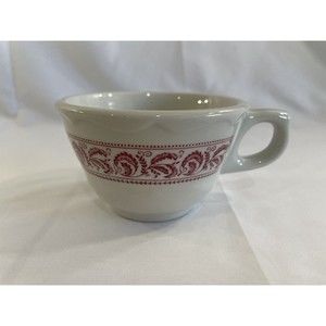 Vintage Shenango China Red Flower Coffee Mug Restaurant Ware #38 23S3